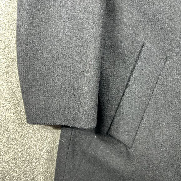 Worthington Women's Trench Coat Wool Blend Size 10 Black Length 48" - Picture 5 of 14